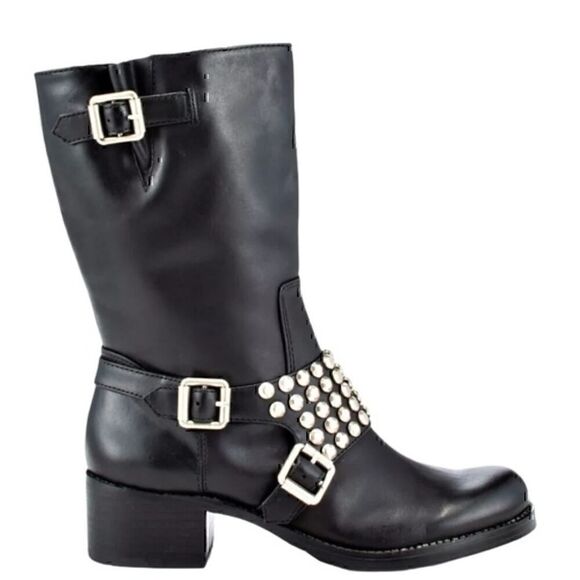 BCBGeneration BC-Halen Black Leather Studded Buckle Boots

7B/37 - Picture 1 of 14